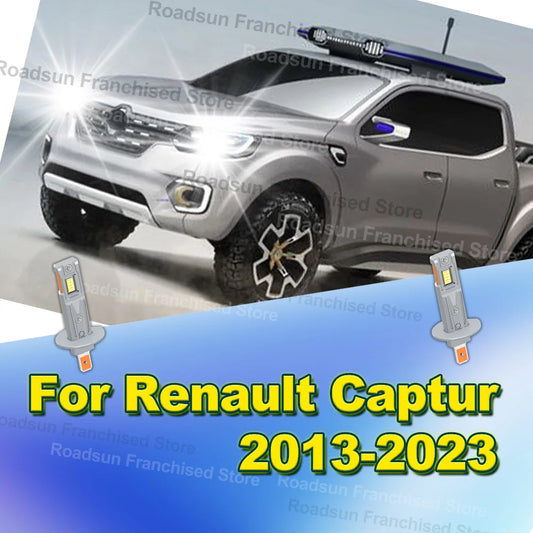 2X Car Headlight Bulbs H1 High Brightness 30000LM For Renault Captur 2013-2023 2014 2015 2016 2017 2018 2019 2020 2021 2022