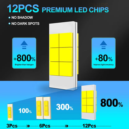 LED Car Headlight 30000LM 9012 Light Auto Bulbs 6000K with Fan For Toyota YARIS P21 PA1 PH1 Hatchback 2020 2021 2022 2023 2024