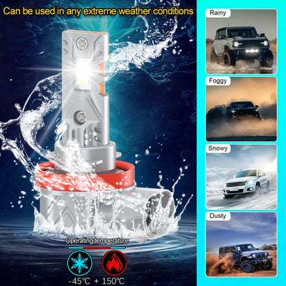 2/4Pcs 6000K LED Bulb Headlight Wireless 25000LM Car Headlamp Auto Lamp For Tesla Model 3 2016 2017 2018 2019 2020
