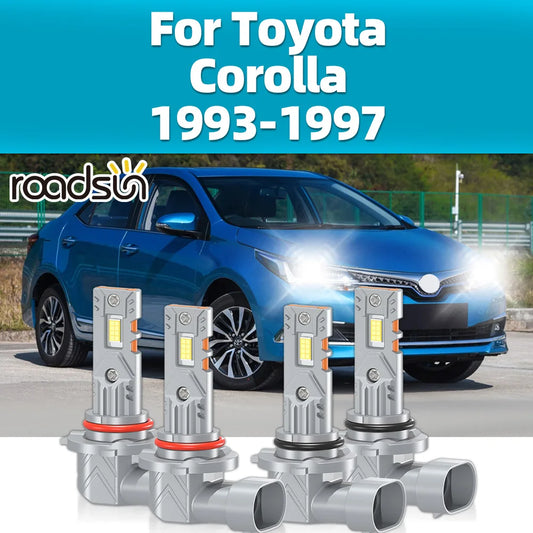 2/4Pcs Car LED Headlight 30000LM For Toyota Corolla 1993 1994 1995 1996 1997 High Low Beam Headlamp 6000K Lamps 12V