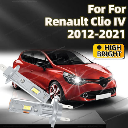 2/4Pcs LED Bulb Headlight Wireless 25000LM Mini Car Headlamp Auto Lamp For Renault Clio IV 2012-2021 2013 2014 2015 2016 2017