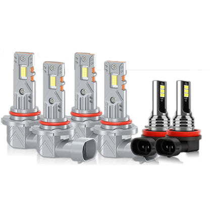 2/6Pcs LED Bulbs For Toyota RAV4 2013 2014 2015 Car High Low Beam Headlight 30000LM Headlamps 6000K CSP LED Chips Fog Lights 12V