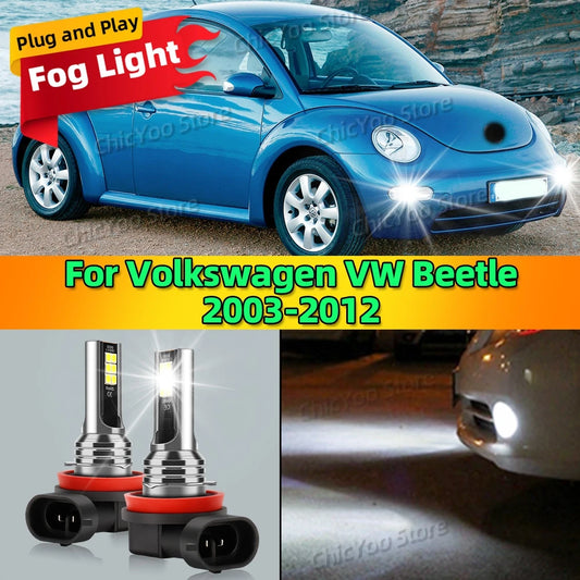 2Pcs 6000K Front Fog Light LED Bulb Canbus Car Lamp For Volkswagen VW Beetle 2003 2004 2005 2006 2007 2008 2009 2010 2011 2012