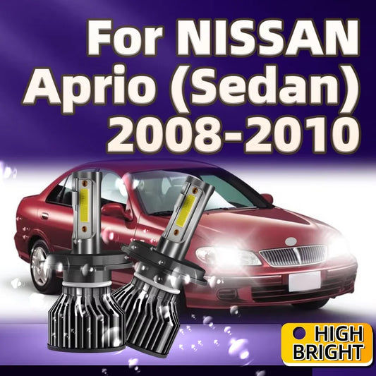 2Pcs 30000LM LED Headlight H4 Car Light Bulbs Higher Brightness Anti-Glare For NISSAN Aprio Sedan 2008 2009 2010