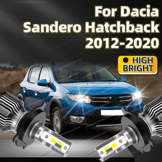 2Pcs LED Headlight 30000LM H4 Car Lamp 6000K Turbo Auto Lights For Dacia Sandero Hatchback 2012-2020 2013 2014 2015 2016 2017