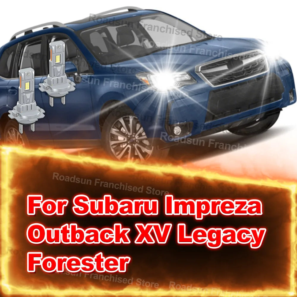 2x High Low Beam Lamp Bulbs 12V H7 1:1 30000LM For Subaru Impreza Outback XV Legacy Forester