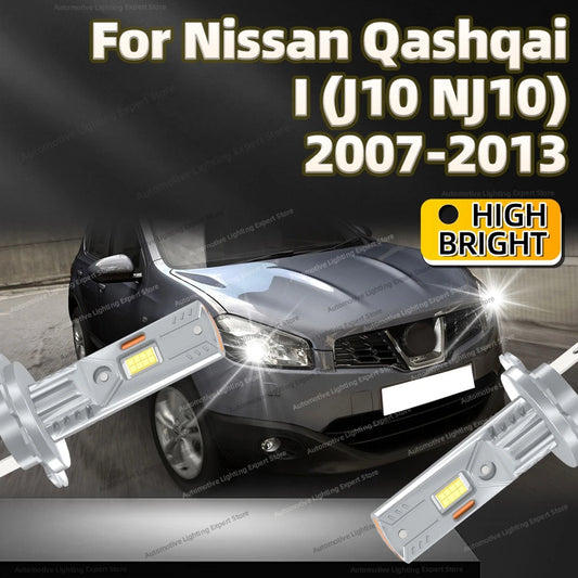 2/4Pcs LED Bulb Headlight Wireless 25000LM Car Headlamp Auto Lamp For Nissan QASHQAI I J10 NJ10 2007 2008 2009 2010 2011 2012 13