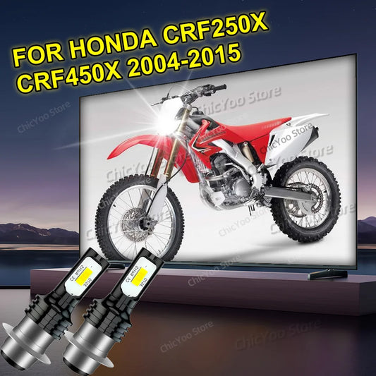 8W Motorcylce LED Headlight Bulbs 6000K Light for Honda CRF250X CRF450X 2004-2015 2005 2006 2007 2008 2009 2010 2011 2012 2013