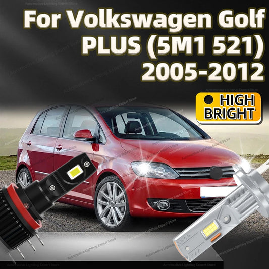 2/4Pcs 6000K LED Bulb Headlight 25000LM Car Headlamp Auto Lamp For Volkswagen Golf PLUS 5M1 521 2005-2012 2008 2009 2010 2011