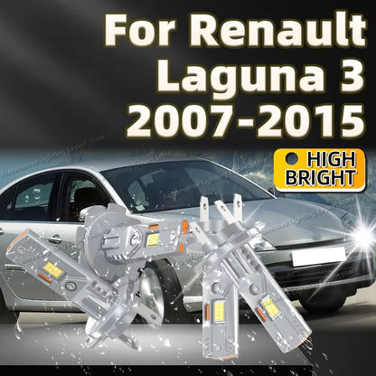 2/4Pcs LED Headlight High Low Beam Bulbs 25000LM Plug Play 12V For Renault Laguna 3 2007 2008 2009 2010 2011 2012 2013 2014 2015