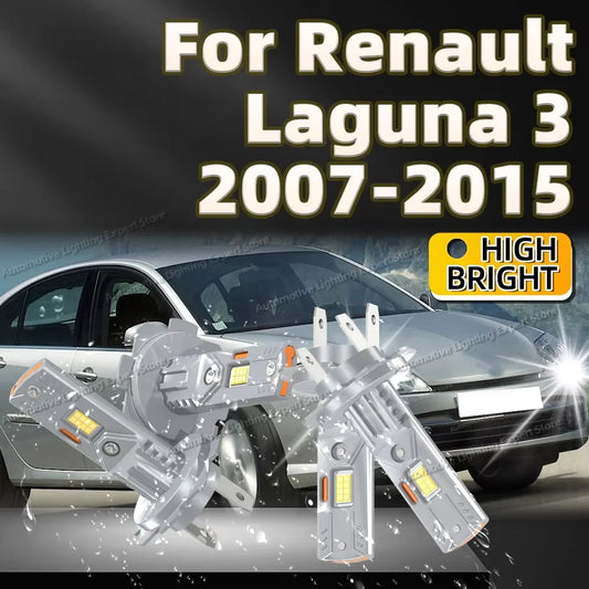 2/4Pcs LED Headlight High Low Beam Bulbs 25000LM Plug Play 12V For Renault Laguna 3 2007 2008 2009 2010 2011 2012 2013 2014 2015