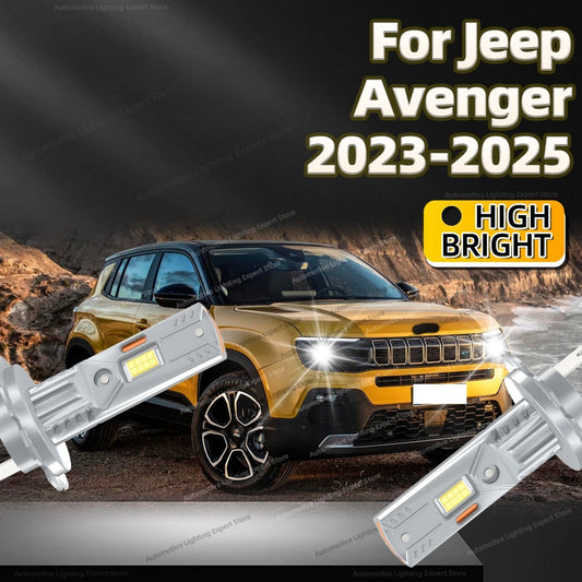 2/4Pcs 6000K LED Bulb Headlight Wireless 25000LM Mini Car Headlamp Auto Lamp For Jeep Avenger 2023 2024 2025