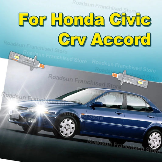 2X Car Headlight Bulbs 30000LM Super Brightness 3570 CSP Chips For Honda Civic Crv Accord