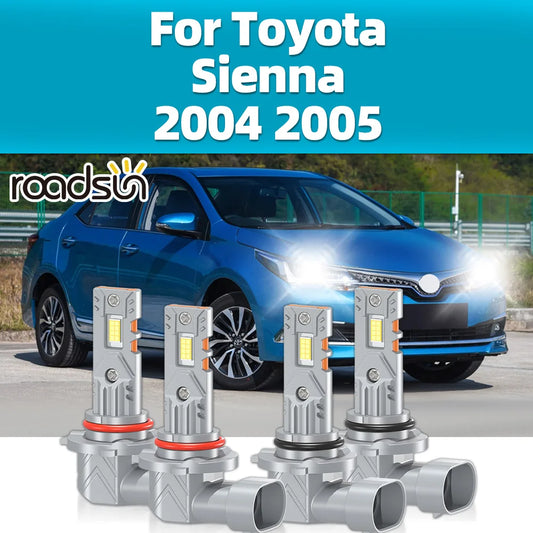 2/4Pcs LED Headlight Bulbs For Toyota Sienna 2004 2005 - Replace 30000LM 6000K High Low Beam Headlamps 6000K Auto Lamps 12V