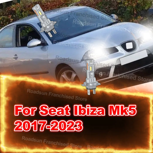 2x High Low Beam Lamp Bulbs 12V H7 6000K 30000LM For Seat Ibiza Mk5 2017-2023 2018 2019 2020 2021 2022