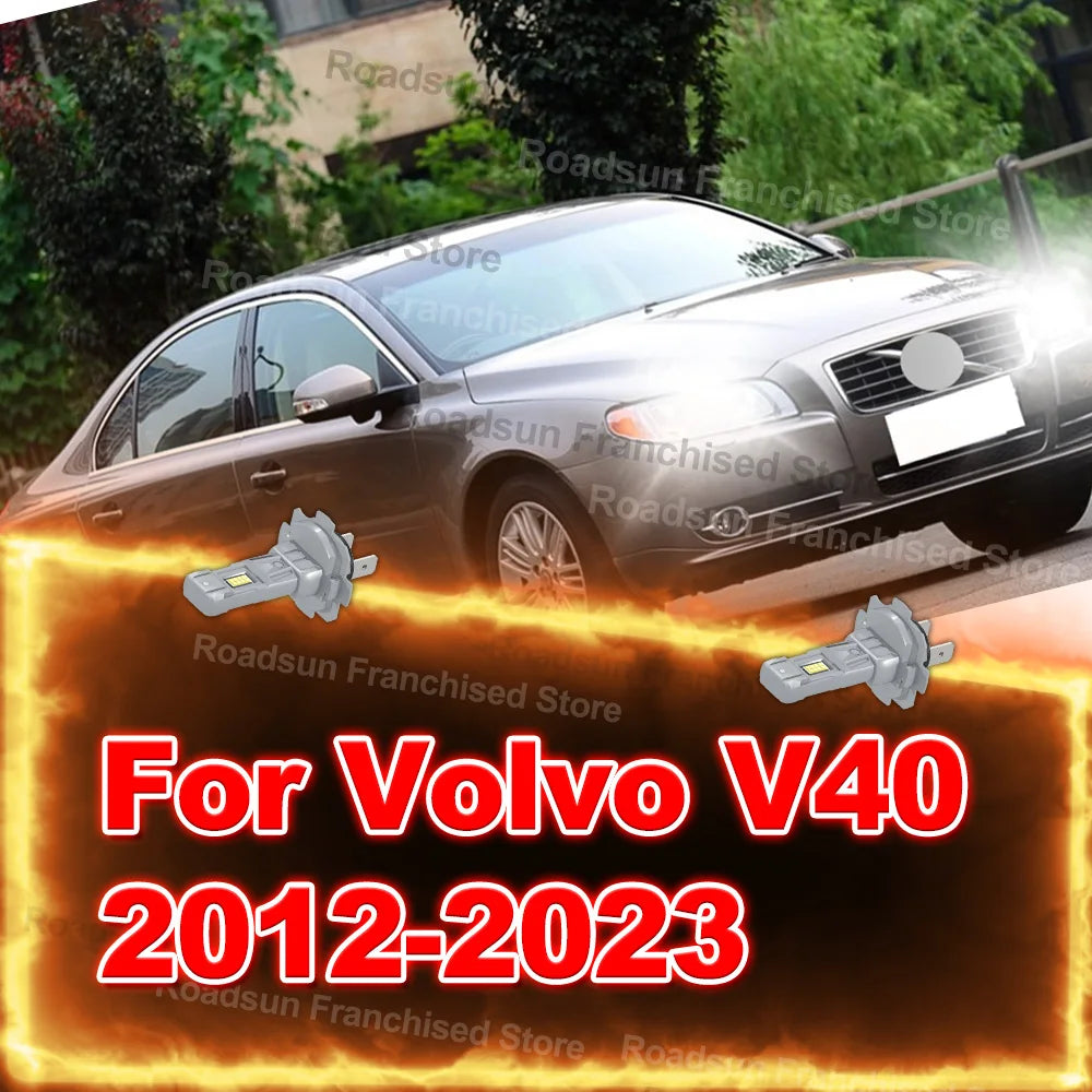 2x High Low Beam Lamp Bulbs Wireless 30000LM For Volvo V40 2012-2023 2013 2014 2015 2016 2017 2018 2019 2020