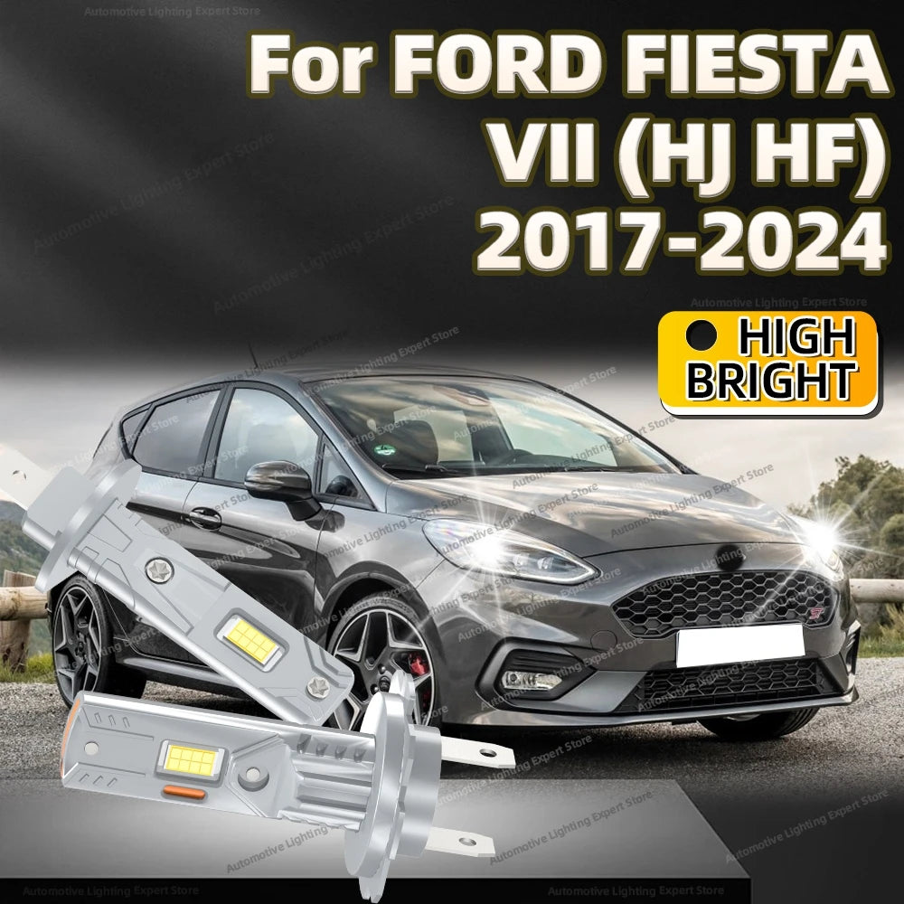 2/4Pcs 6000K Super Bright LED Headlight Bulb Kit Driving Light For FORD FIESTA VII HJ HF 2017 2018 2019 2020 2021 2022 2023 2024