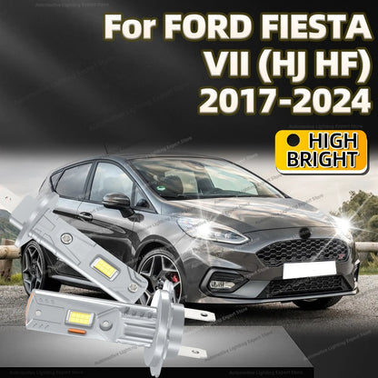 2/4Pcs 6000K Super Bright LED Headlight Bulb Kit Driving Light For FORD FIESTA VII HJ HF 2017 2018 2019 2020 2021 2022 2023 2024