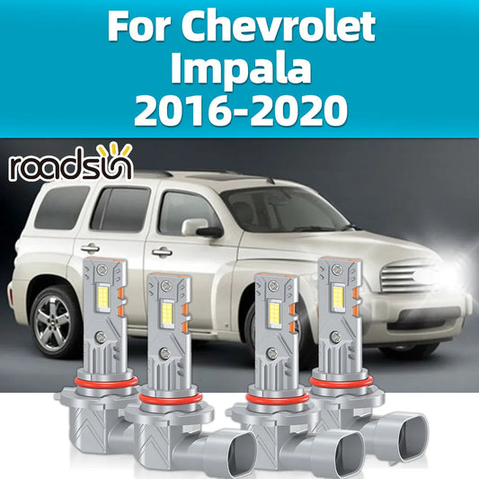 2/4Pcs Car Headlights 30000LM LED Bulbs For Chevrolet Impala 2016 2017 2018 2019 2020 Auto Front Headlamps 6000K 12V Plug&Play