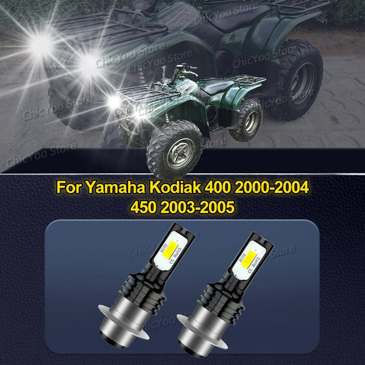 Motorcycle LED Headlight 6000K Bulbs For Yamaha Kodiak 400 2000 2001 2002 2003 2004 450 2003 2004 2005