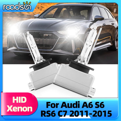 Roadsun 2x HID Xenon Headlights D3S HID 6000K 8000K For Audi A6 S6 RS6 C7 2011 2012 2013 2014 2015 Car Lamps 12V 35W Auto Bulbs