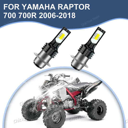 Motorcycle 80W LED Headlight Bulbs 6000k CANbus For Yamaha Raptor 700 700R 2006-2018 2007 2008 2009 2010 2011 2012 2013 2014