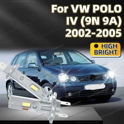 2/4Pcs 6000K Super Bright LED Headlight Bulb Kit Driving Light 25000LM For VW Volkswagen POLO IV 9N 9A 2002 2003 2004 2005