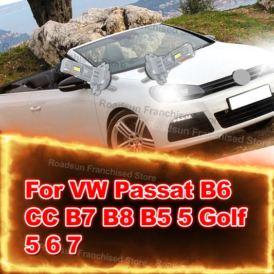 2x High Low Beam Lamp Bulbs 30000LM Plug and Play For VW Passat B6 CC B7 B8 B5 5 For Volkswagen Golf 5 6 7