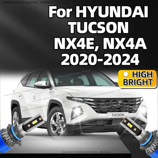 2Pcs LED HB3 30000LM Auto Headlight Car Lights 9005 6000K For HYUNDAI TUCSON NX4E NX4A 2020 2021 2022 2023 2024