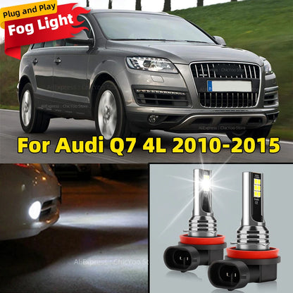 2Pcs 12Pcs 3030SMD Chip Led Canbus High Power 80W Fog Light 6000K Lamp For Audi Q7 4L 2010 2011 2012 2013 2014 2015