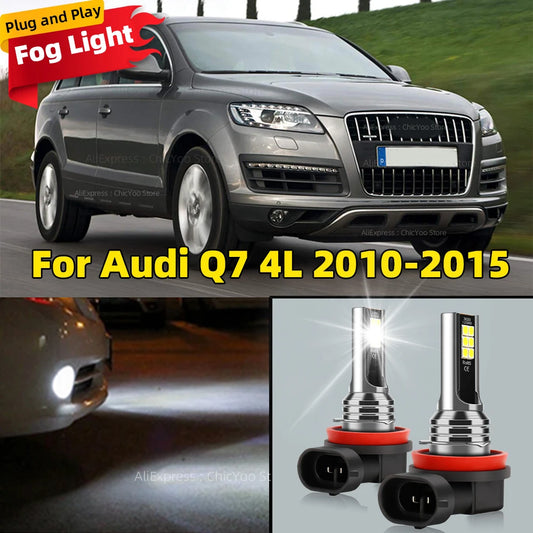 2Pcs 12Pcs 3030SMD Chip Led Canbus High Power 80W Fog Light 6000K Lamp For Audi Q7 4L 2010 2011 2012 2013 2014 2015