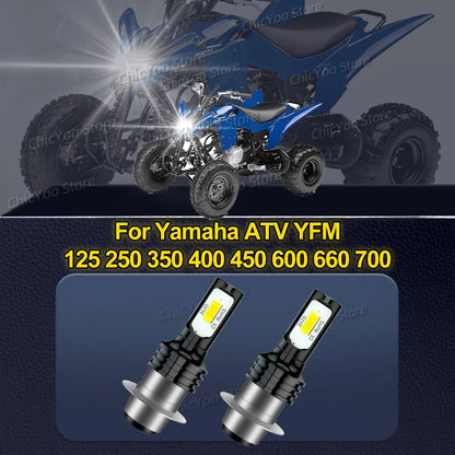 Led Headlight Canbus Bulb For Yamaha ATV YFM 125 250 350 400 450 600 660 700