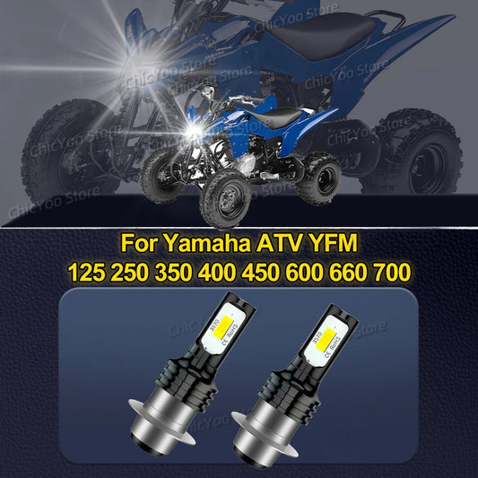Led Headlight Canbus Bulb For Yamaha ATV YFM 125 250 350 400 450 600 660 700