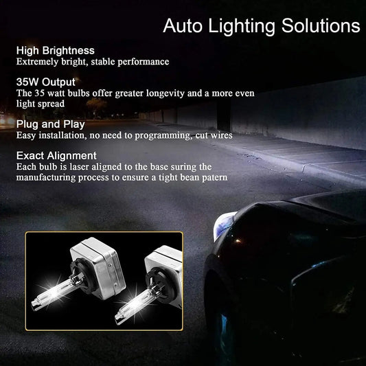 Roadsun 2PCS For Audi A4 S4 RS4 B8 2008-2012 2011 2010 2009 HID Xenon Headlight Bulbs D3S 6000K 8000K D3 12V 35W Headlamp Light