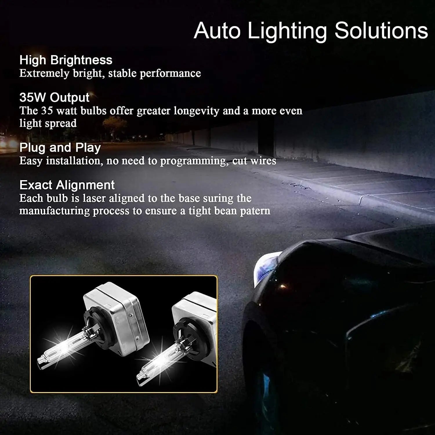 Roadsun 2X For Audi A6 C6 S6 RS6 2011 2010 2009 Car Xenon HID Bulbs 6000K 8000K D3S 35W Headlights 12V Automobile Front HeadLamp