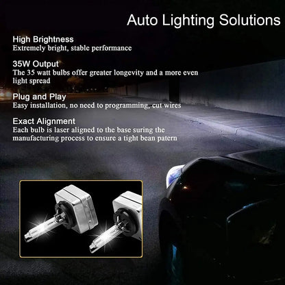 Roadsun 2X For Audi A6 C6 S6 RS6 2011 2010 2009 Car Xenon HID Bulbs 6000K 8000K D3S 35W Headlights 12V Automobile Front HeadLamp