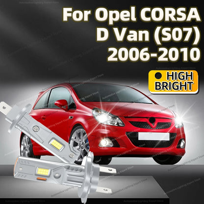 2/4Pcs 6000K Super Bright LED Headlight Bulb Kit Driving Light High Low Beam For Opel CORSA D Van S07 2006 2007 2008 2009 2010