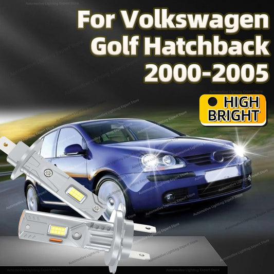 2/4Pcs 6000K Super Bright LED Headlight Bulb Kit Driving Light For Volkswagen Golf Hatchback 2000 2001 2002 2003 2004 2005