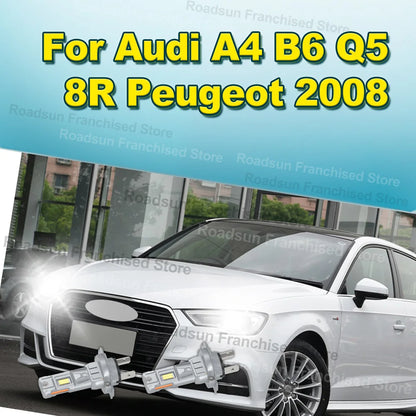 2x High Low Beam Lamp 180W Bulbs H7 30000LM For Audi A4 B6 Q5 8R Peugeot 2008