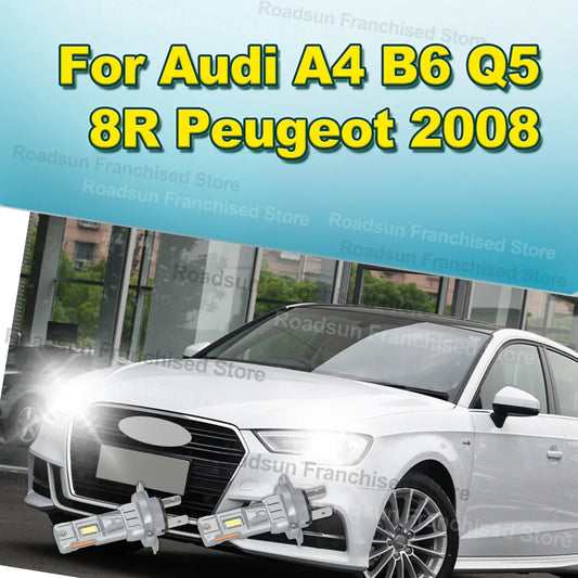 2x High Low Beam Lamp 180W Bulbs H7 30000LM For Audi A4 B6 Q5 8R Peugeot 2008
