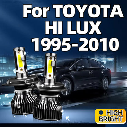 LED Headlight H4 Car Bulbs 25000LM Turbo Lamp 6000K For TOYOTA HI LUX 1995-2000 2001 2002 2003 2004 2005 2006 2007 2008 09 2010
