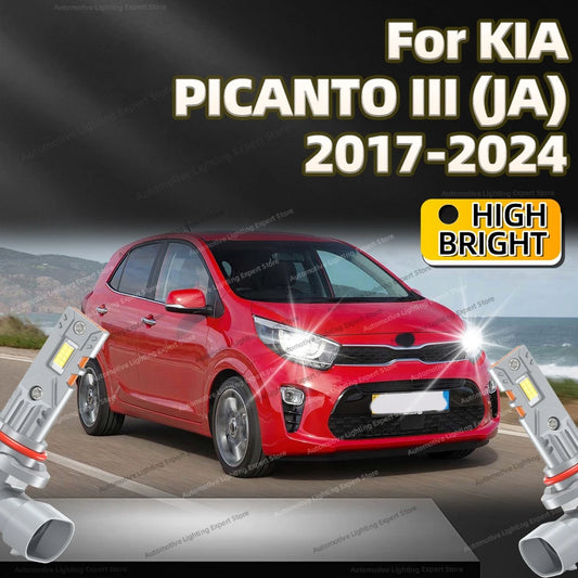 2Pc 180W LED Bulb Turbo Headlight 6000K CSP Powerful Car Lamp For KIA PICANTO III JA 2017-2024 2018 2019 2020 2021 2022