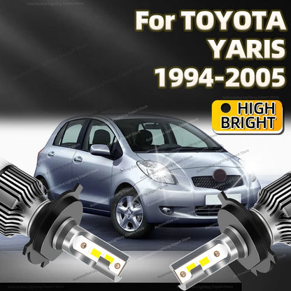 2Pcs LED Headlight 30000LM H4 Car Lamp 6000K Turbo Auto Lights For TOYOTA YARIS 1994-2005 1999 2000 2001 2002 2003 2004