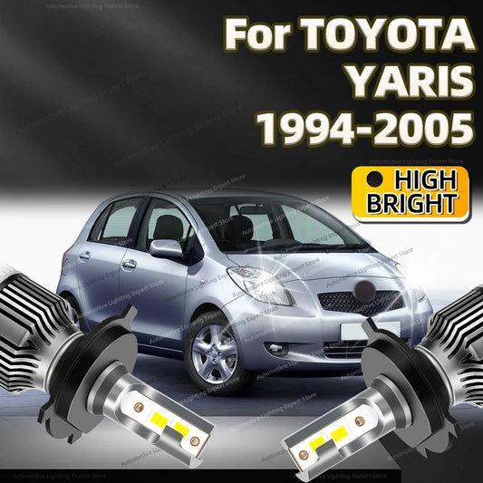 2Pcs LED Headlight 30000LM H4 Car Lamp 6000K Turbo Auto Lights For TOYOTA YARIS 1994-2005 1999 2000 2001 2002 2003 2004