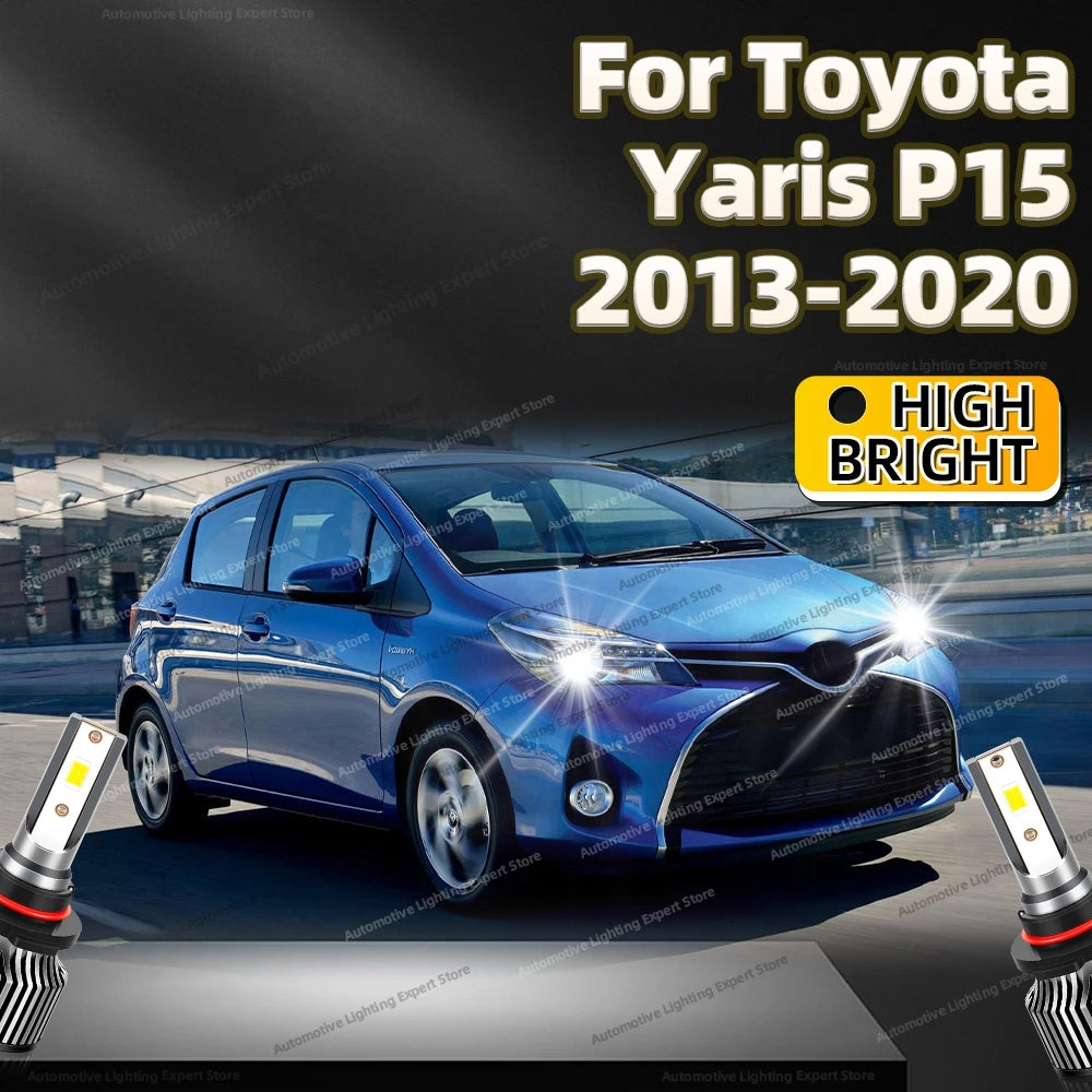 LED Car Headlight 30000LM 9012 Light Auto Bulbs 6000K with Fan For Toyota Yaris P15 2013-2020 2014 2015 2016 2017 2018