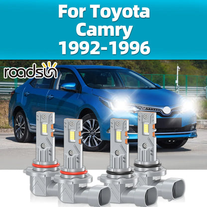 2/4Pcs LED Car Headlight For Toyota Camry 1992 1993 1994 1995 1996 High Brightness 30000LM Headlamp 6000K White Lamps 12V Bulbs