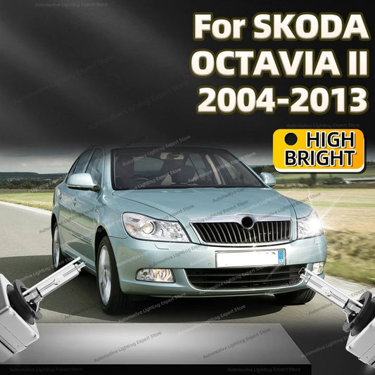 2Pcs 35W HID Xenon Lamp D1S Car Headlight 6000K 10000K Bulbs For SKODA OCTAVIA II 2004-2013 2007 2008 2009 2010 2011 2012