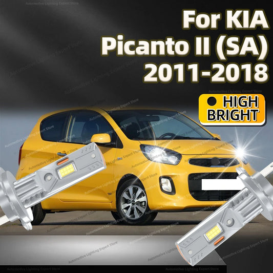 2Pc 180W High Power LED Bulb Headlight 6000K CSP Powerful Car Lamp For KIA Picanto II SA 2011-2018 2012 2013 2014 2015 2016 2017
