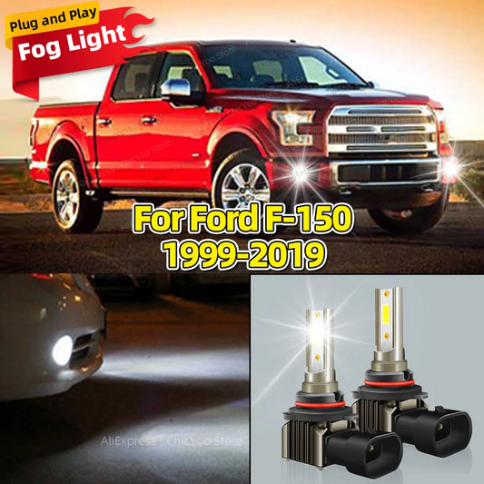 2PCS LED Car Front Fog Light Bulbs Lamps 9045 9145 H10 Accessories For Ford F-150 F150 1999 2000 2001 2002 2003 2004 2005-2019