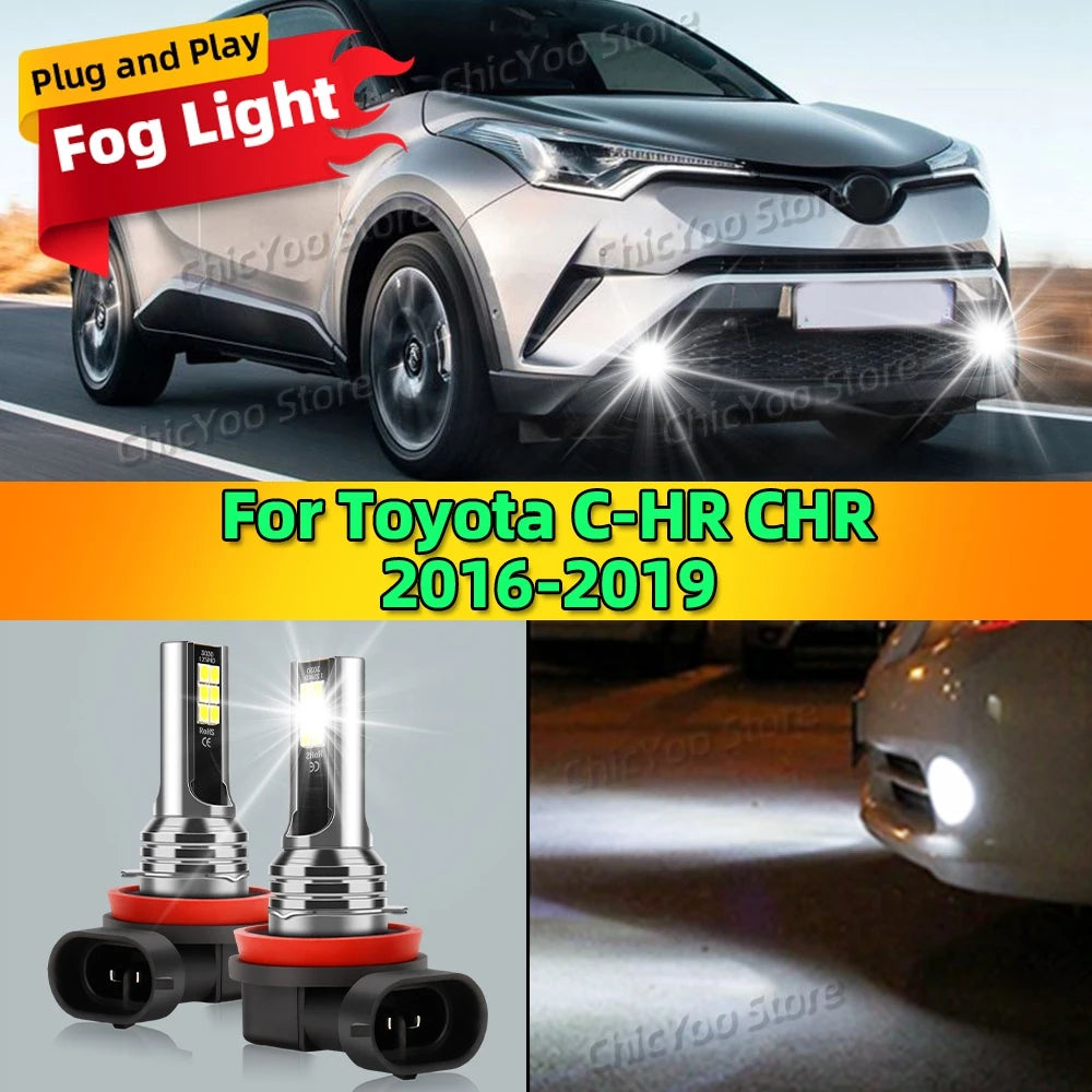 20000LM Front Fog Light LED Bulb Accessories Lamp Canbus 12V 6000K For Toyota C-HR CHR 2016 2017 2018 2019 Plug and Play
